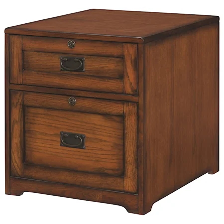 Rustic Locking File Cabinet with Casters